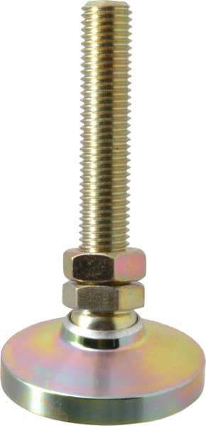 Gibraltar - 3/4-10 Bolt Thread, Studded Pivotal Stud Mount Leveling Pad & Mount - 7,400 Max Lb Capacity, 3" Base Diam - USA Tool & Supply