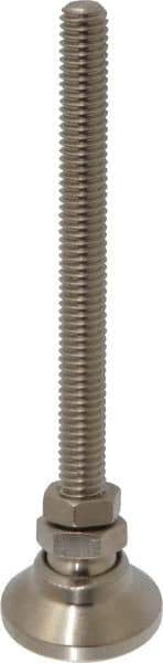 Gibraltar - 3/8-16 Bolt Thread, Studded Pivotal Stud Mount Leveling Pad & Mount - 3,750 Max Lb Capacity, 1-1/4" Base Diam - USA Tool & Supply