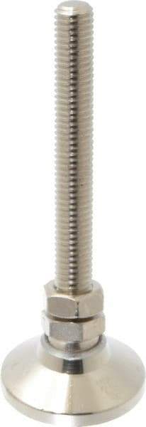 Gibraltar - 1/2-13 Bolt Thread, Studded Pivotal Stud Mount Leveling Pad & Mount - 5,000 Max Lb Capacity, 1-7/8" Base Diam - USA Tool & Supply