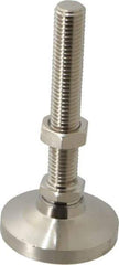Gibraltar - 5/8-11 Bolt Thread, Studded Pivotal Stud Mount Leveling Pad & Mount - 6,000 Max Lb Capacity, 2-1/2" Base Diam - USA Tool & Supply