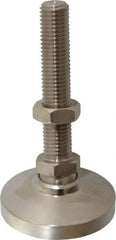 Gibraltar - 3/4-10 Bolt Thread, Studded Pivotal Stud Mount Leveling Pad & Mount - 7,400 Max Lb Capacity, 3" Base Diam - USA Tool & Supply