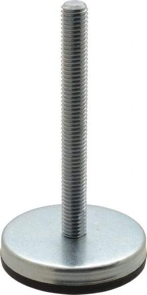 Gibraltar - 1/2-13 Bolt Thread, Stud Mount Leveling Pad & Mount - 500 Max Lb Capacity, 2.8" Base Diam, 4" Thread Length - USA Tool & Supply
