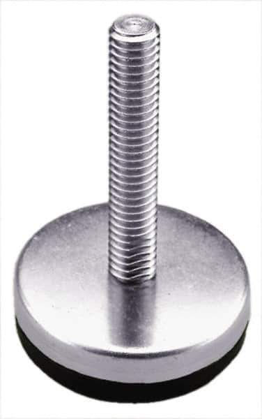 Gibraltar - 1/2-13 Bolt Thread, Stud Mount Leveling Pad & Mount - 250 Max Lb Capacity, 2.4" Base Diam, 4" Thread Length - USA Tool & Supply