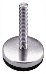 Gibraltar - 1/2-13 Bolt Thread, Stud Mount Leveling Pad & Mount - 250 Max Lb Capacity, 2.4" Base Diam, 4" Thread Length - USA Tool & Supply