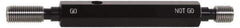 SPI - #3-56, Class 3B, Double End Plug Thread Go/No Go Gage - Steel, Size 000 Handle Included - USA Tool & Supply