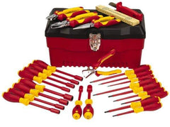 Wiha - 25 Piece Insulated Hand Tool Set - Comes in Molded Case - USA Tool & Supply