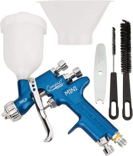DeVilbiss - Gravity Feed High Volume/Low Pressure Paint Spray Gun - 100 Max psi, For High Solids, Industrial Automotive, Waterborne - USA Tool & Supply
