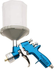 DeVilbiss - Gravity Feed High Volume/Low Pressure Paint Spray Gun - 24 oz Capacity, 100 Max psi, 9.9 to 40 CFM, For Enamels, Epoxies, Lacquers, Polyurethanes, Primers, Sealers, Stains, Thinned Latex, Varnishes - USA Tool & Supply