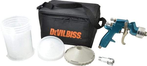 DeVilbiss - Gravity Feed Paint Spray Gun - 24 oz Capacity, 100 Max psi, 9.9 to 40 CFM, For Enamels, Epoxies, Lacquers, Polyurethanes, Primers, Sealers, Stains, Thinned Latex, Varnishes - USA Tool & Supply