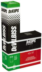 DeVilbiss - Paint Sprayer Cup - Disposable Cups and Lids, 32 Pack, Compatible with Siphon and Gravity Spray Guns - USA Tool & Supply