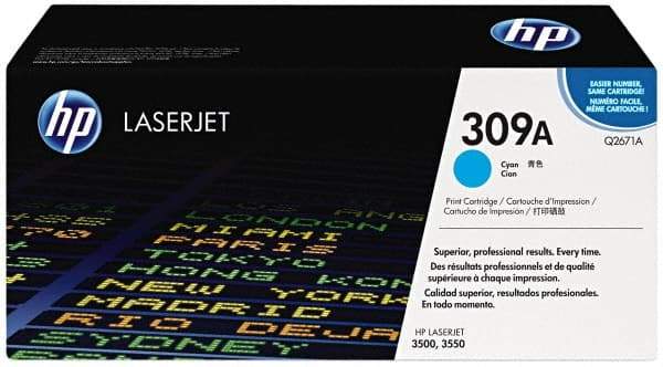 Hewlett-Packard - Cyan Toner Cartridge - Use with HP Color Laser Jet 3500, 3550 - USA Tool & Supply