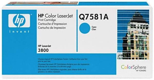 Hewlett-Packard - Cyan Toner Cartridge - Use with HP Color LaserJet 3800, CP3505 - USA Tool & Supply