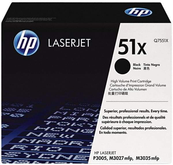 Hewlett-Packard - Black Toner Cartridge - Use with HP LaserJet M3027mfp, M3035mfp, P3005 - USA Tool & Supply