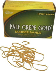 Alliance - 7 Inch Circumference, 1/8 Inch Wide, Pale Crepe Gold Rubber Band Strapping - 300 Pieces - USA Tool & Supply