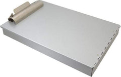 Saunders - 14-1/4 Inch Long x 9-3/4 Inch Wide x 3-1/2 Inch High, Clip Board - Silver - USA Tool & Supply