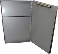 Saunders - 14-1/2 Inch Long x 9 Inch Wide x 1 Inch High, Clip Board - Silver - USA Tool & Supply