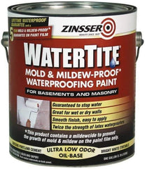 Zinsser - 1 Gal Bright White Semi Gloss Finish Latex Paint - 75 Sq Ft per Gal, Interior/Exterior, <400 gL VOC Compliance - USA Tool & Supply