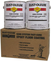 Rust-Oleum - 1 Gal Can Semi Gloss Silver Gray Floor Coating - <250 g/L VOC Content - USA Tool & Supply