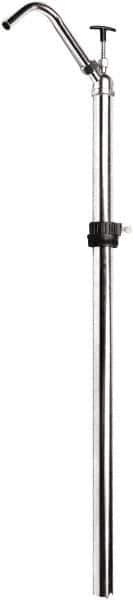 Value Collection - 3/4" Outlet, Steel Hand Operated T Handle Pump - 16 oz per Stroke, 41" OAL, For Petroleum Based Products - USA Tool & Supply