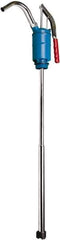 Value Collection - 7/8" Outlet, Zinc Hand Operated Drum Pump - 16 oz per Stroke, 45" OAL, For High Viscosity Liquids - USA Tool & Supply