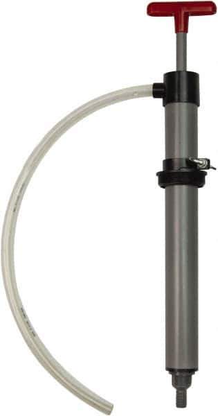 Value Collection - 19/32" Outlet, PVC Hand Operated Drum Pump - 8 oz per Stroke, 22" OAL, For Most Liquid Chemicals - USA Tool & Supply