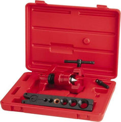 Value Collection - 3/16 to 5/8" Pipe Capacity, Flaring Tool Kit - 6 Pieces, Cuts Copper - USA Tool & Supply