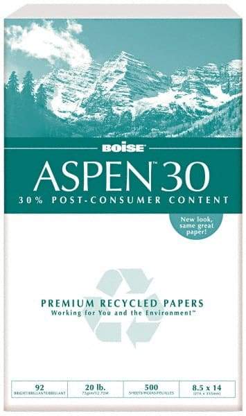 Boise - 8-1/2" x 14" White Copy Paper - Use with Laser Printers, High-Speed Copiers, Plain Paper Fax Machines - USA Tool & Supply