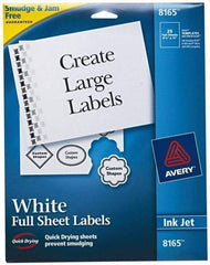 AVERY - 11" Long, White Paper Shipping Label - For Inkjet Printers - USA Tool & Supply