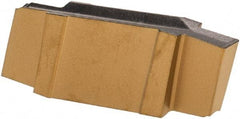 Iscar - 157015GIP Grade IC830, 1.57mm Cutting Width Carbide Grooving Insert - 2.7mm Max Depth of Cut, Neutral, 0.15mm Corner Radius, TiAlN Finish - USA Tool & Supply
