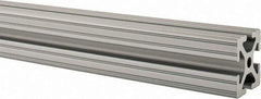 80/20 Inc. - 48 Inches Long x 1-1/2 Inches Wide x 1-1/2 Inches High, T Slotted Aluminum Extrusion - 1.154 Square Inches, Clear Anodized Finish - USA Tool & Supply