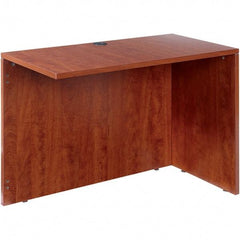 ALERA - Woodgrain Laminate Return/Bridge Shell Desk - 42" Wide x 23-5/8" Deep x 29-5/8" High, Medium Cherry - USA Tool & Supply