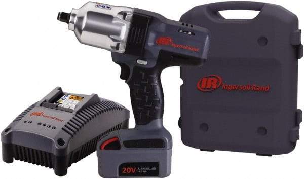 Ingersoll-Rand - 1/2" Drive 20 Volt Pistol Grip Cordless Impact Wrench & Ratchet - 1,900 RPM, 2,300 BPM, 780 Ft/Lb Torque, 1 Lithium-Ion Battery Included - USA Tool & Supply