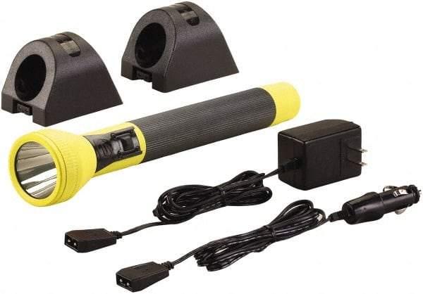 Streamlight - White LED Bulb, 350 Lumens, Industrial/Tactical Flashlight - Yellow Plastic Body, 1 6V NiMH Battery Included - USA Tool & Supply