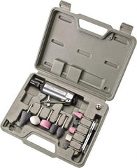 Ingersoll-Rand - 1/4" Spindle, 28,000 RPM, Front Exhaust Straight Air Die Grinder Kit - 24 CFM Air Consumption, 1/4 NPT Inlet, 1/4 hp - USA Tool & Supply