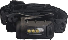 Princeton Tec - 3 White, 1 Red LED Bulb, 45 Lumens, Hands-free Flashlight - Black Plastic Body, 3 AAA Alkaline Batteries Included - USA Tool & Supply