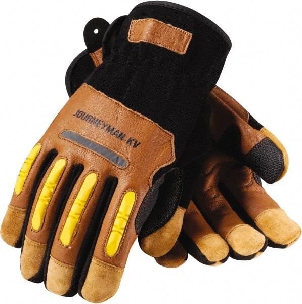 PIP - Size XL Leather/Spandex/Lycra/Kevlar Work Gloves - Kevlar Lined, Padded Goat Skin Palm - USA Tool & Supply