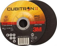 3M - 36 Grit, 6" Wheel Diam, 7/8" Arbor Hole, Type 27 Depressed Center Wheel - Ceramic, Resinoid Bond, S Hardness, 10,200 Max RPM - USA Tool & Supply