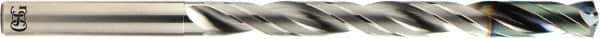 OSG - 11.2mm, 140° Point, Spiral Flute, Solid Carbide Taper Length Drill Bit - WD1 Finish, 123mm Flute Length, 194mm OAL, Series 5520 - USA Tool & Supply