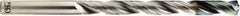 OSG - 11.3mm, 140° Point, Spiral Flute, Solid Carbide Taper Length Drill Bit - WD1 Finish, 124mm Flute Length, 194mm OAL, Series 5520 - USA Tool & Supply