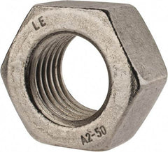 Value Collection - M36x4.00 Metric Coarse Stainless Steel Right Hand Hex Nut - 55mm Across Flats, 29mm High, Uncoated - USA Tool & Supply