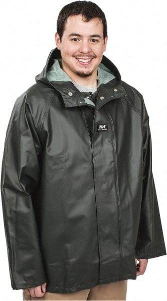 Helly Hansen - Size L, Green, Rain Jacket - 40-42" Chest, - USA Tool & Supply