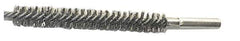 Schaefer Brush - 4" Brush Length, 3/4" Diam, Double Stem, Double Spiral Tube Brush - 6" Long, Stainless Steel, 12-24 Female Connection - USA Tool & Supply