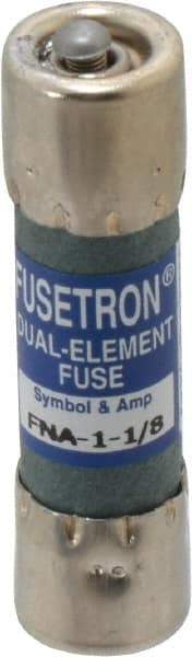 Cooper Bussmann - 250 VAC, 1.13 Amp, Time Delay Pin Indicator Fuse - Fuse Holder Mount, 1-1/2" OAL, 10 at 125 V kA Rating, 13/32" Diam - USA Tool & Supply