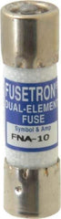Cooper Bussmann - 125 VAC, 10 Amp, Time Delay Pin Indicator Fuse - Fuse Holder Mount, 1-1/2" OAL, 10 at AC kA Rating, 13/32" Diam - USA Tool & Supply