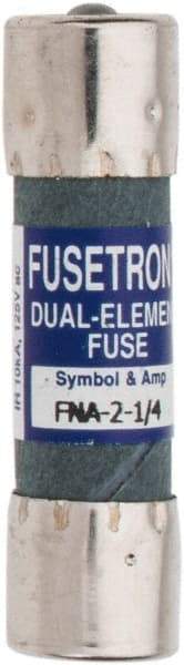 Cooper Bussmann - 250 VAC, 2.25 Amp, Time Delay Pin Indicator Fuse - Fuse Holder Mount, 1-1/2" OAL, 10 at 125 V kA Rating, 13/32" Diam - USA Tool & Supply