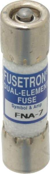 Cooper Bussmann - 125 VAC, 7 Amp, Time Delay Pin Indicator Fuse - Fuse Holder Mount, 1-1/2" OAL, 10 at AC kA Rating, 13/32" Diam - USA Tool & Supply