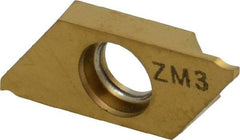 NTK - CTP FL ZM3 Grade, 0.0276" Cutting Width, Carbide Cutoff Insert - 16° Left Hand Lead Angle, 0.002" Cnr Rad, TiN Coated - USA Tool & Supply