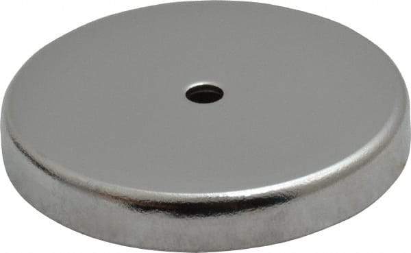 Mag-Mate - 2.03" Diam, 5/16" Cup Height, 5/16" Overall Height, 47.5 Lb Average Pull Force, 47.5 Lb Max Pull Force, Neodymium Rare Earth Cup Magnet - Through Hole Style, 3/16" Cup ID, 7/16" Magnet ID, Galvanized - USA Tool & Supply