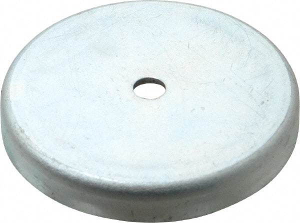 Mag-Mate - 2.63" Diam, 3/8" Cup Height, 3/8" Overall Height, 100 Lb Average Pull Force, 100 Lb Max Pull Force, Neodymium Rare Earth Cup Magnet - Through Hole Style, 9/32" Cup ID, 5/8" Magnet ID, Galvanized - USA Tool & Supply