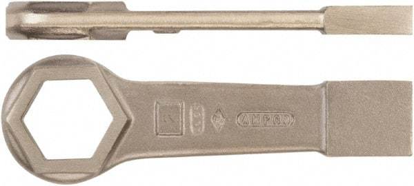 Ampco - 1-7/16" 6 Point Striking Box Wrench - Single End, 7-1/2" OAL, Aluminum Bronze - USA Tool & Supply